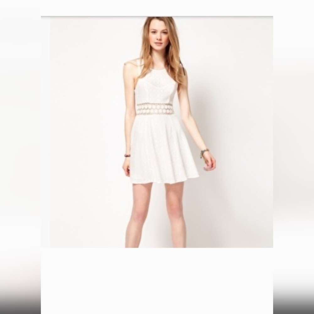 Free People Lace cut out dress BLACK